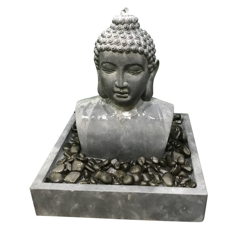 Classic Home and Garden Buddha Glass Fiber Reinforced Concrete Fountain
